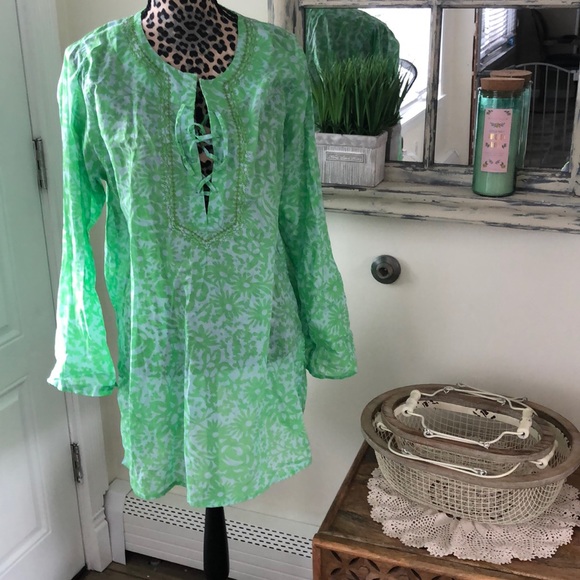 Amazing Hilo Caribbean Designers tunic/coverup L - Picture 1 of 5